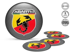 Fiat Abarth Calcomanías de Aro Estilo Insignias de Rueda Lujo